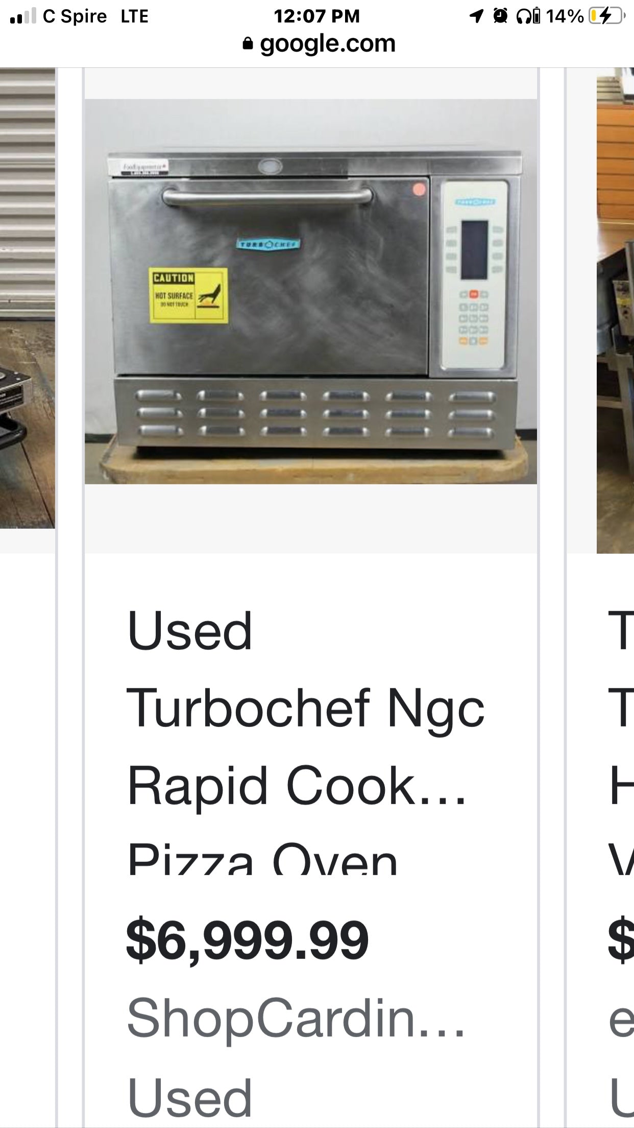 Turbo Chef NGC High Speed Rapid Cook Ventless Convection Oven / 5000